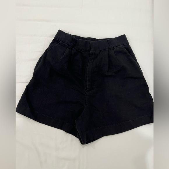 ZARA High-Rise Linen Blend Shorts - Picture 3 of 7